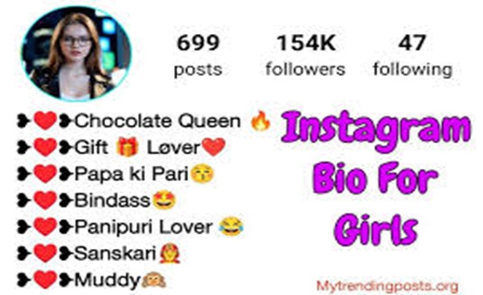 insta bio for girl