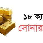 ১৮ ক্যারেট সোনার দাম কত বাংলাদেশ - 18 ক্যারেট স্বর্ণের দাম 2023